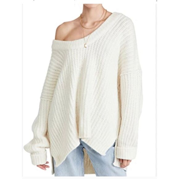 ❤️Free People Blue Bell Chunky Knot Sweater - Picture 1 of 6